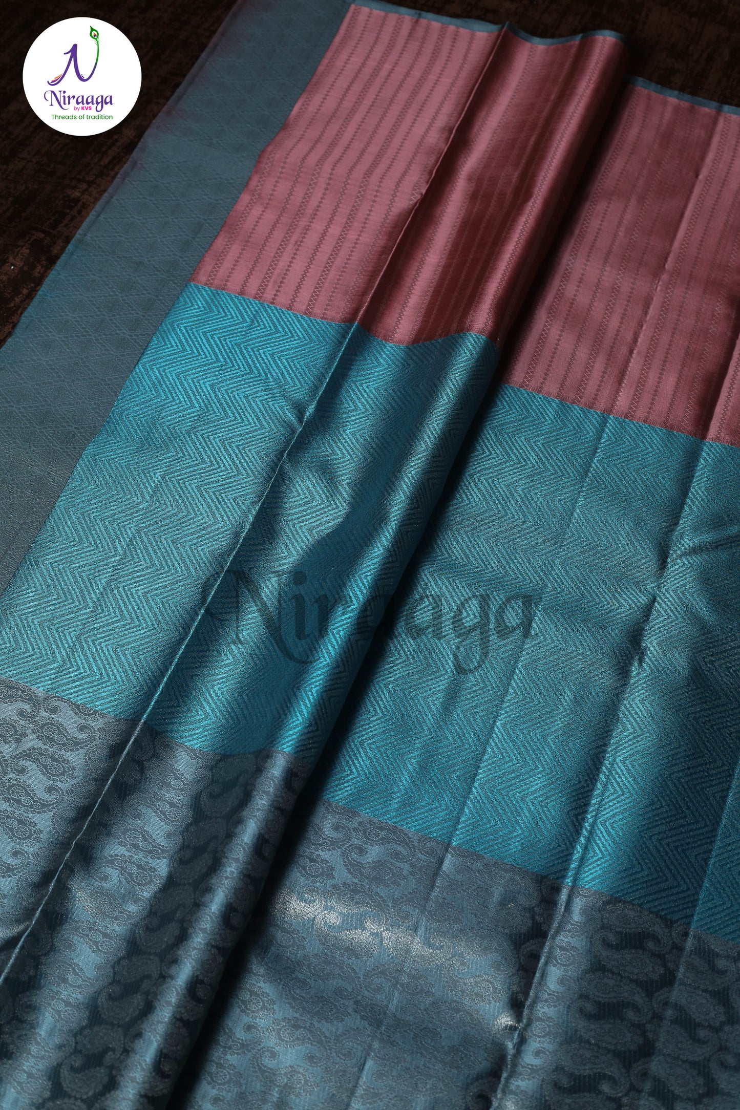 kanchipuram silk saree- Tri color